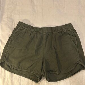 Madewell Green Athletic Shorts with Elastic Waistband